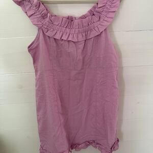 kendall and kylie off the shoulder lavender ruffle collar dress womens XL